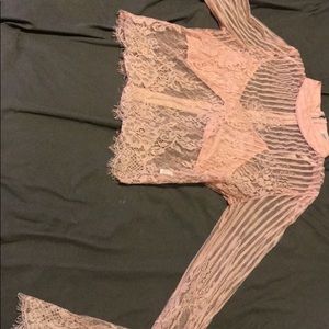 Pink laced top